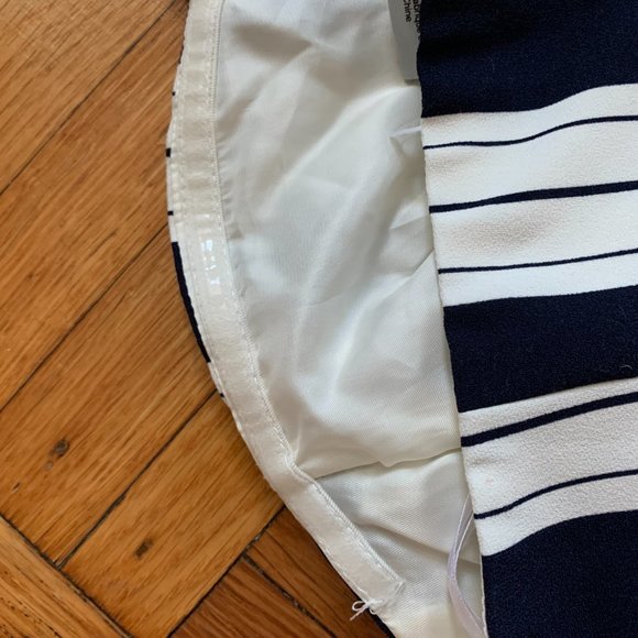 H&M Navy Blue & White Striped Strapless Jumpsuit - Picture 2 of 10